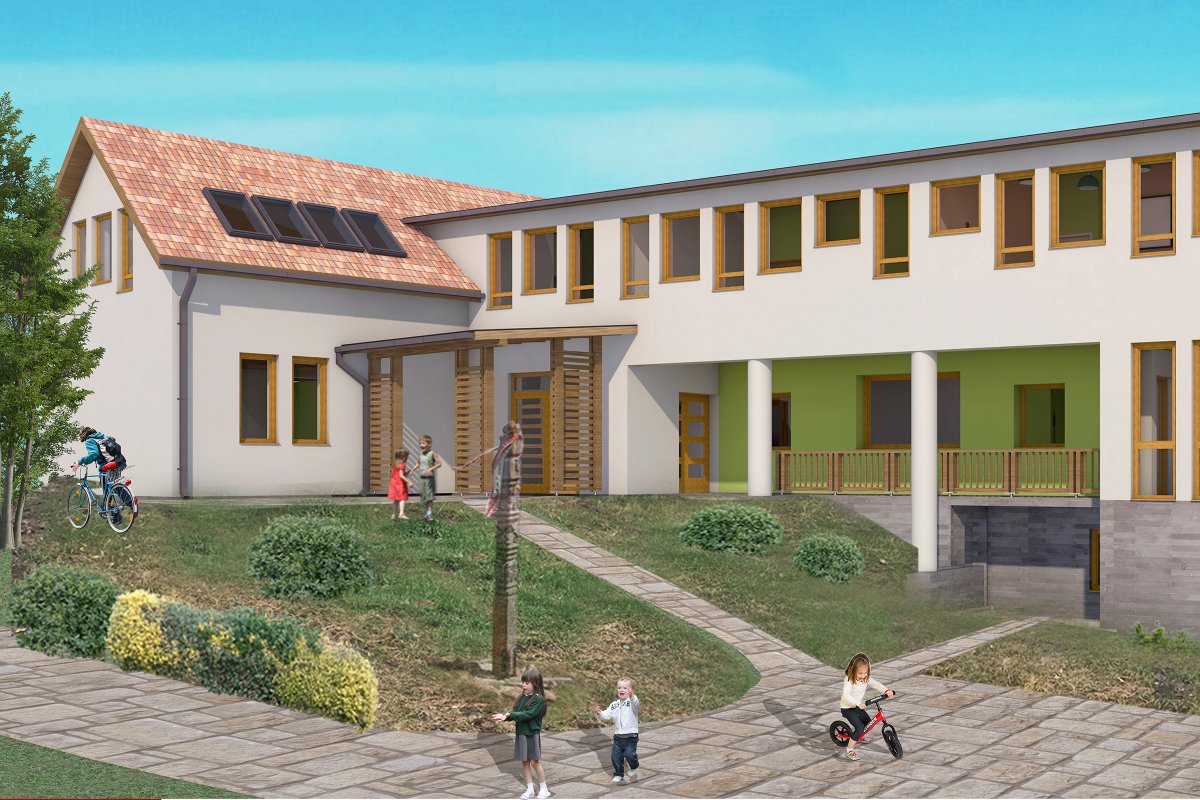 A tervek szerint jövő ősztől ebben az épületben kezdheti a tanévet az összes magyar óvodás • Forrás: Romániai Magyar Pedagógusok Szövetsége 