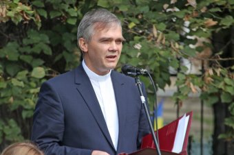 Holló László előadása a csíkszeredai városházán