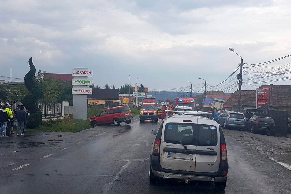 A koronkai baleset •  Fotó: Facebook/Info Trafic Maros