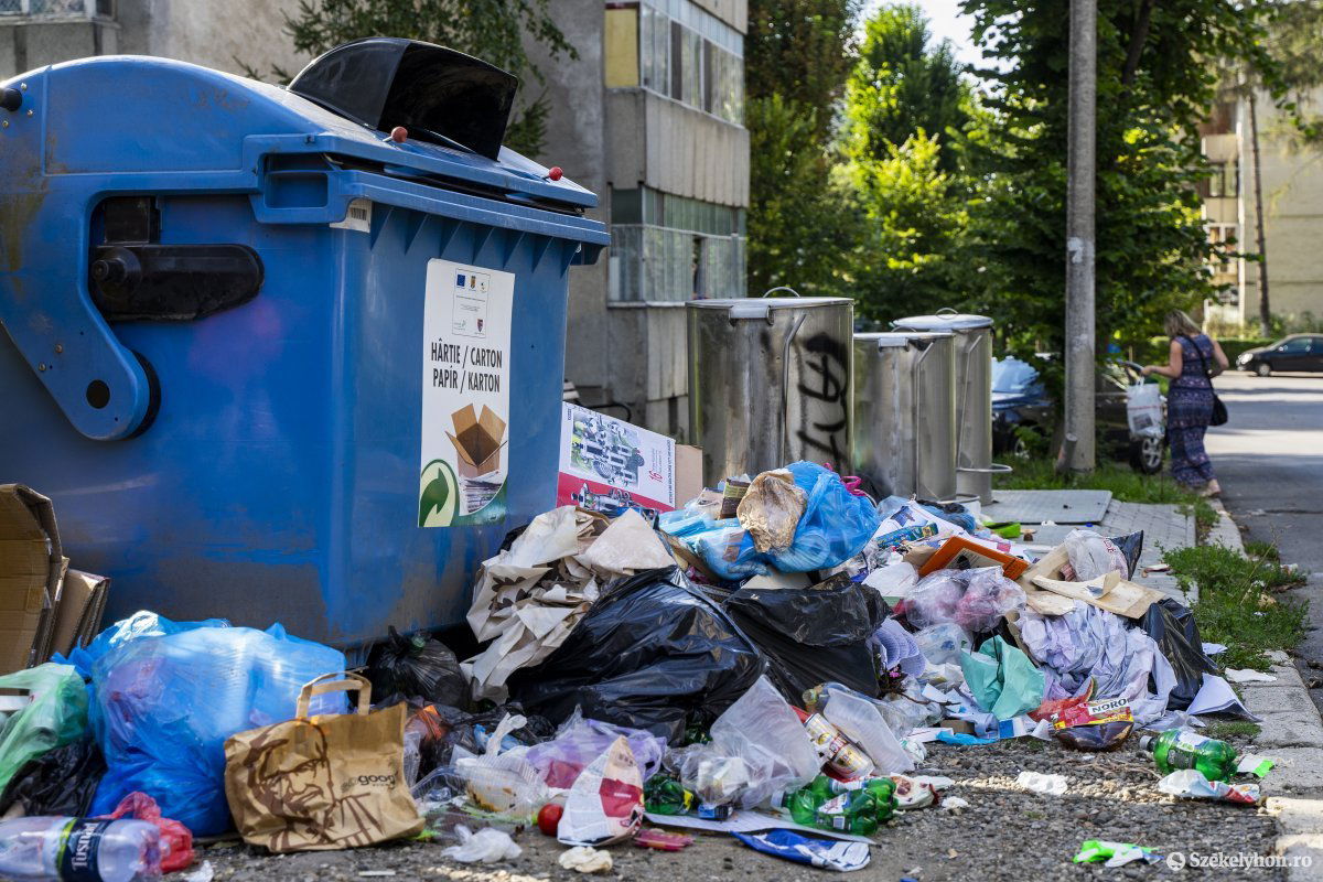 Ha nem fizetnek, egy idő után nem lesz, aki elszállítsa a háztartási hulladékot. Archív •  Fotó: Haáz Vince