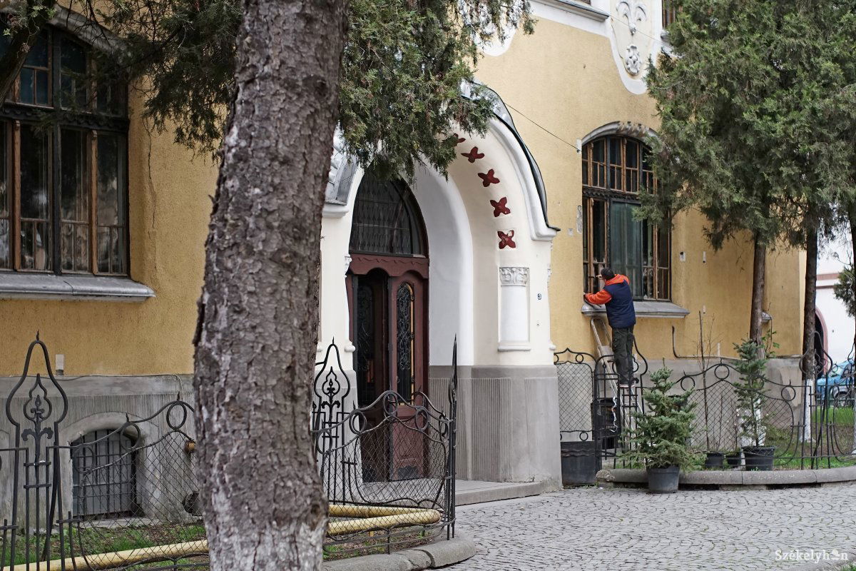 Az iskola előtti részre két ezüstfenyőt fognak ültetni •  Fotó: Haáz Vince