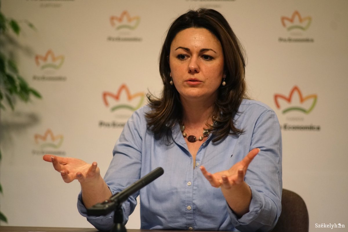 Kozma Mónika szerint 3–5 év távlatban lehet majd lemérni a mostani pályázatok hozamát, gazdasági sikerét a térség fejlődésében •  Fotó: Haáz Vince