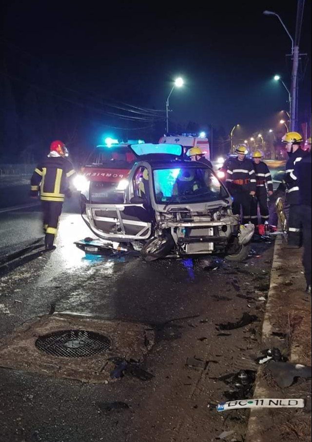 Négy súlyos sérültje van a segesvári balesetnek •  Fotó: InfoTrafic