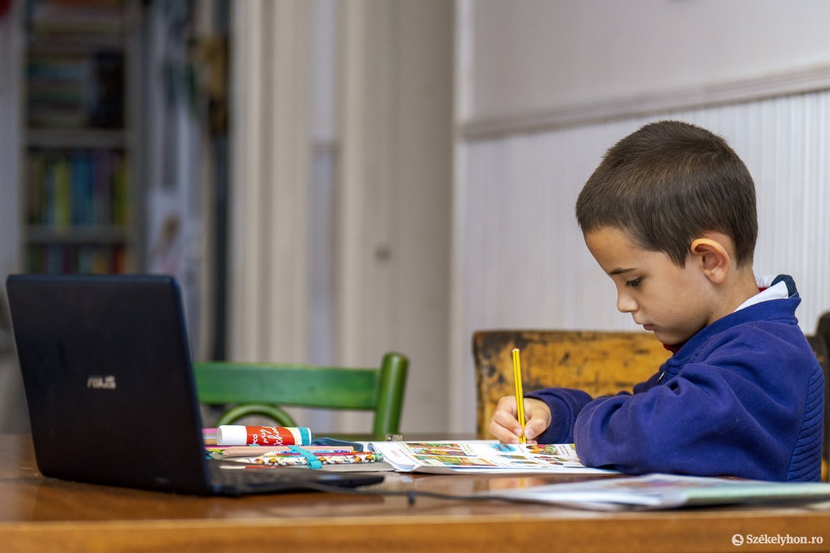 Egymillió gyerek tanul kizárólag online jelenleg Romániában •  Fotó: Haáz Vince