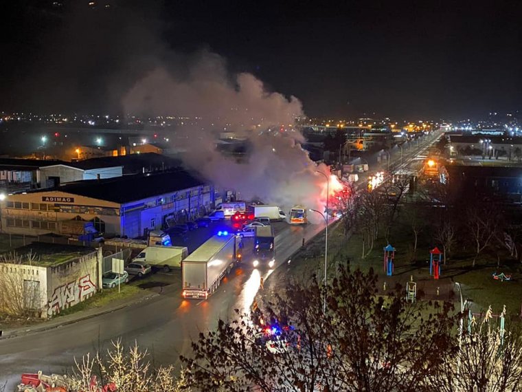 Autóbusz lángolt Marosvásárhelyen, idén már másodszor
