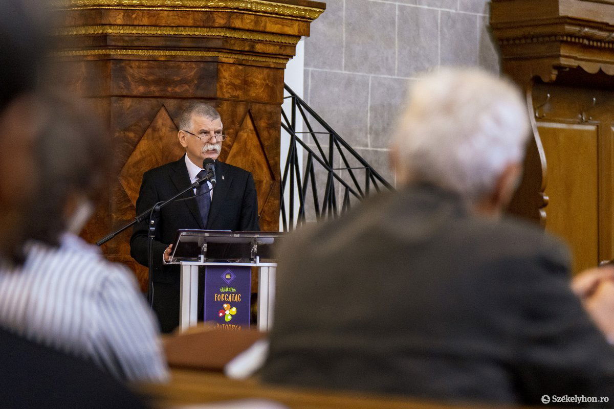Kövér László: Marosvásárhely szenvedélyesen és konokul hisz az eszményeiben, és ebben példát mutat minden magyar és román, minden európai közösség számára •  Fotó: Haáz Vince