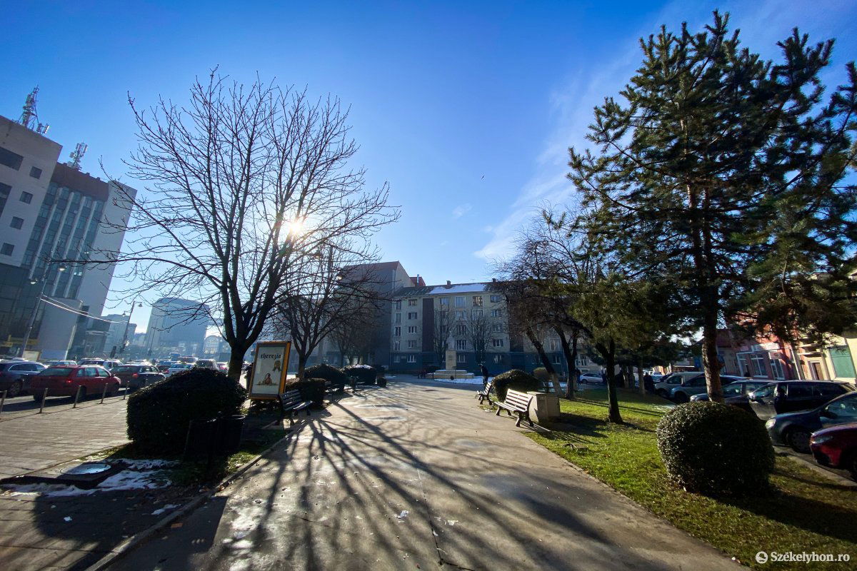 Ezen a téren, Nicolae Bălcescu büsztje helyére állítanák a szoborcsoportot • Fotó: Rab Zoltán