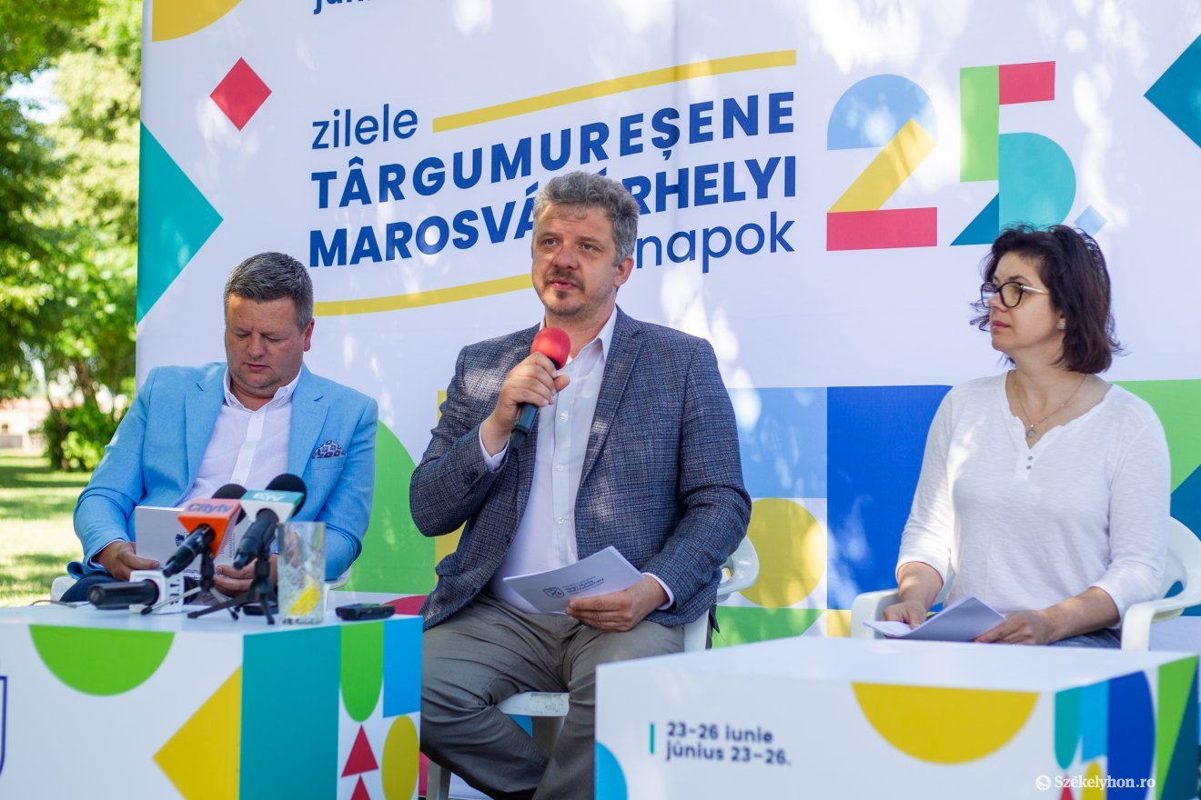 A marosvásárhelyi várban számoltak be a városnapokról a szervezők •  Fotó: Rab Zoltán