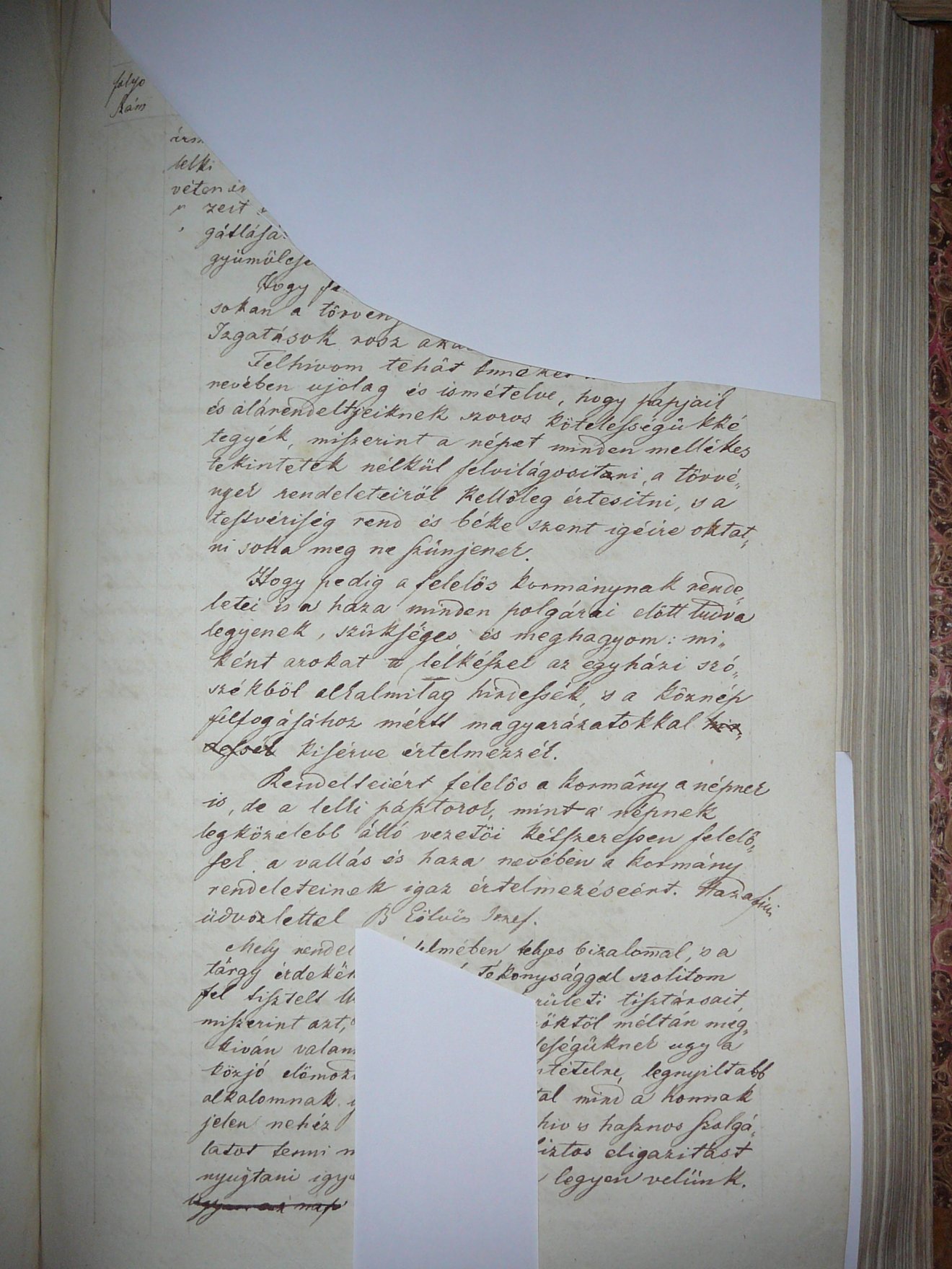 1848-as egyházi jegyzőkönyv •  Fotó: Tamási Zsolt
