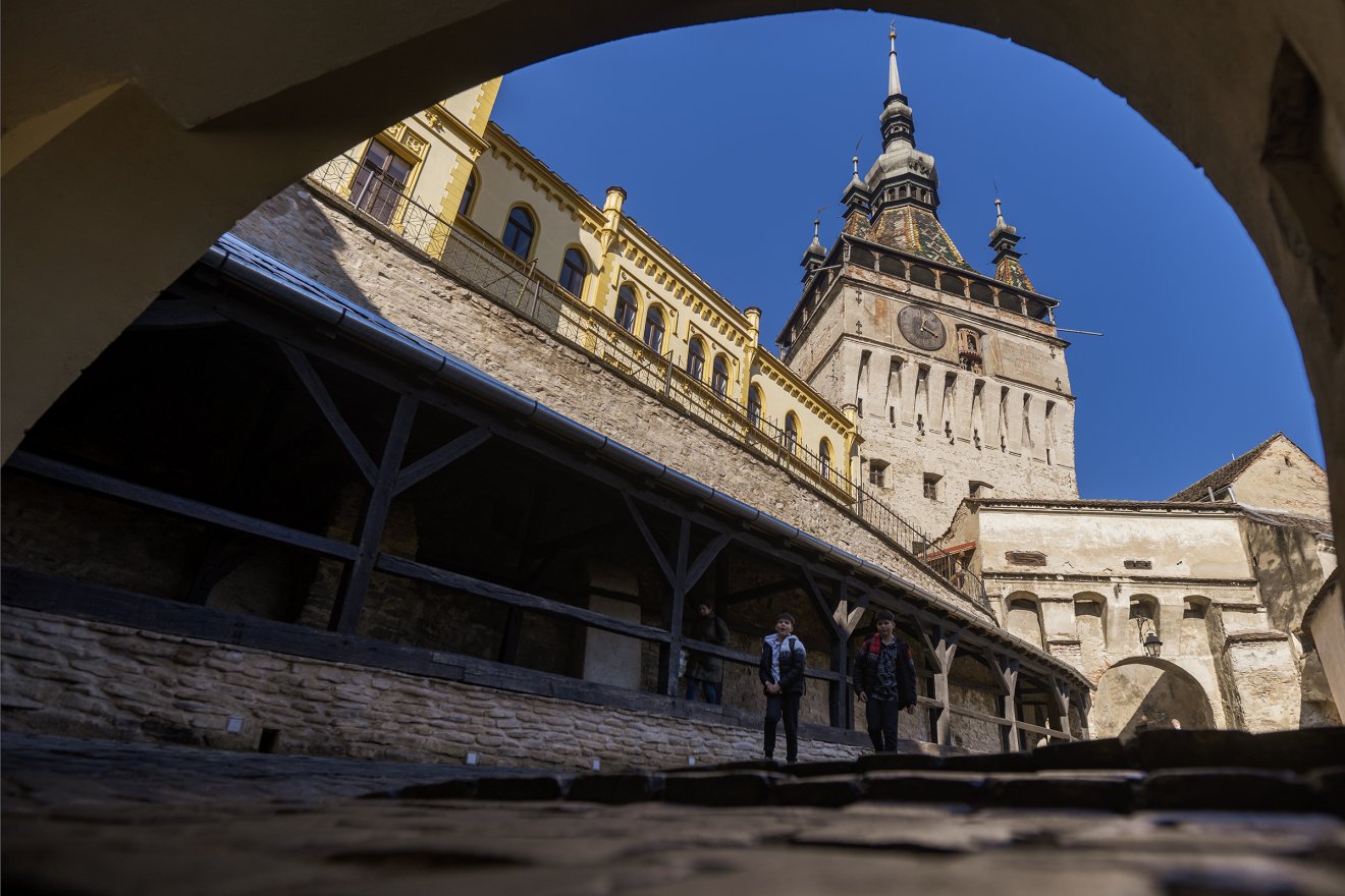 Segesvár a sokszínűség jelképe, az interkulturális fesztivál helyszíne •  Fotó: Haáz Vince