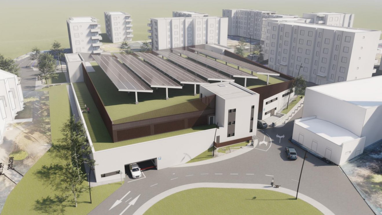 A Hátszeg utcai parkolóház terve •  Fotó: Marosvásárhely Polgármesteri Hivatala