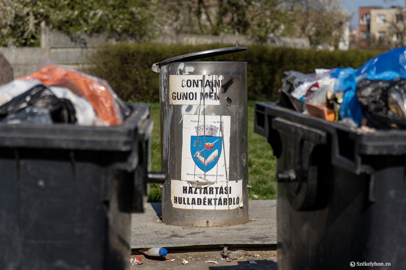 Ami a földre esik, azt szedhetik össze az utcatakarítók •  Fotó: Haáz Vince
