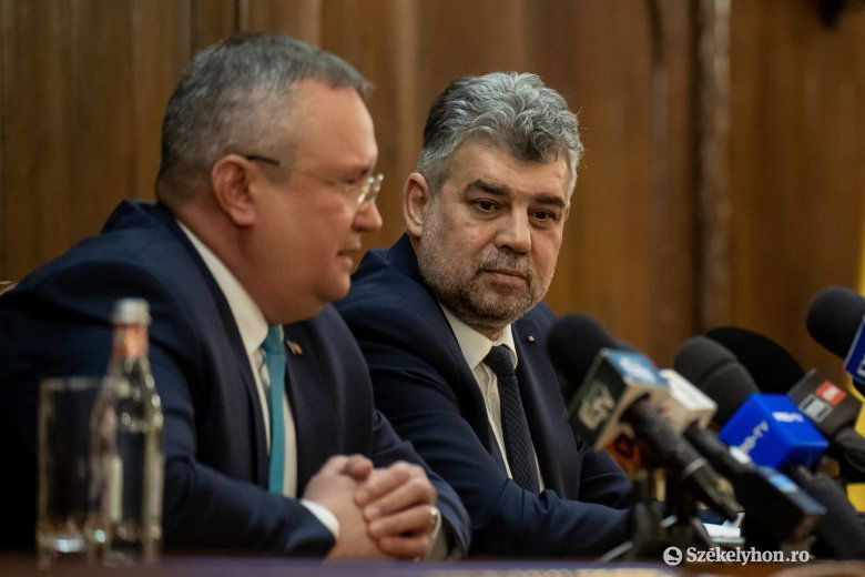 Partnerek és riválisok. Nicolae Ciucă és Marcel Ciolacu farkasszemet nézhet az idei államfőválasztáson •  Fotó: Haáz Vince