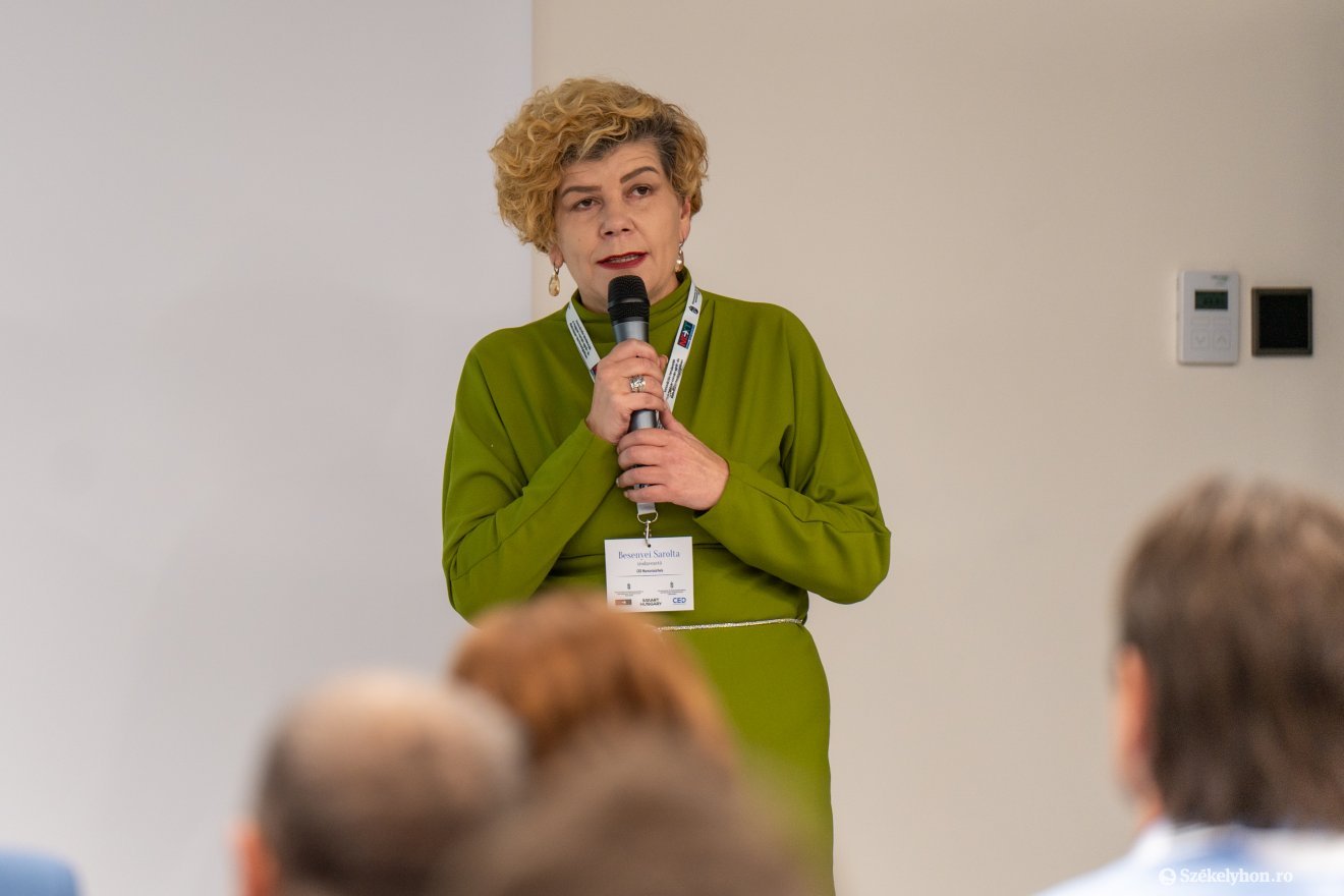 Besenyei Sarolta, az IncubCenter ügyvezető igazgatója, az Európai Bizottság szakértője, a CED  marosvásárhelyi irodavezetője •  Fotó: Haáz Vince