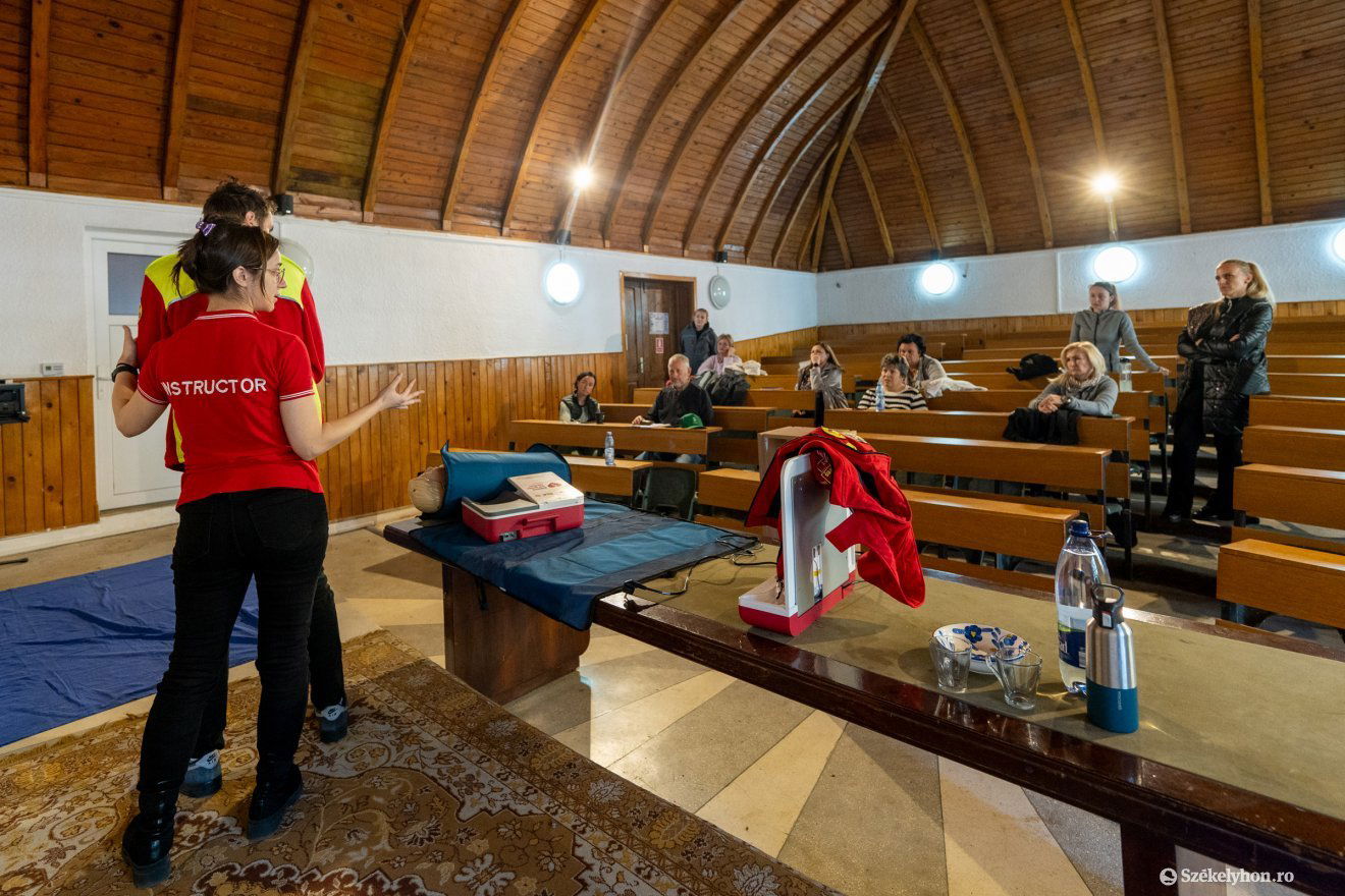 Bemutatták a készülék használatát •  Fotó: Haáz Vince
