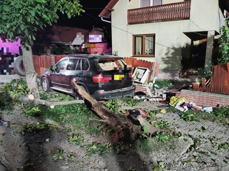Fának és kerítésnek ütközött egy autó