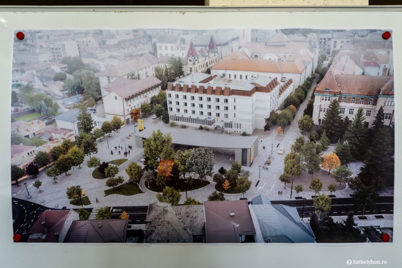 A látványterv szerint így fog kinézni a zöldövezet a mélygarázs tetején •  Fotó: Haáz Vince