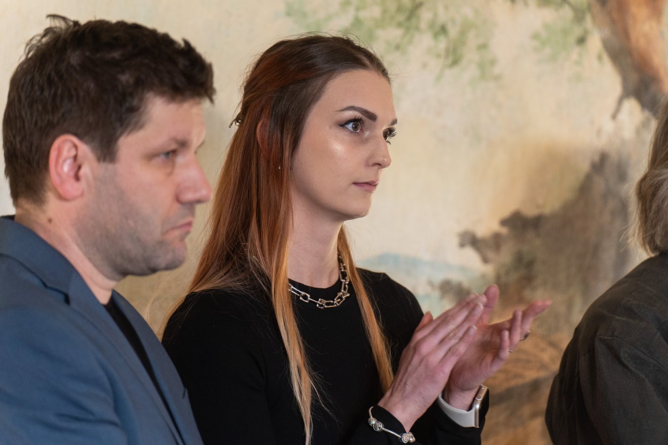 Kiss Eszter festő-restaurátor vezette a munkálatok második részét •  Fotó: Haáz Vince