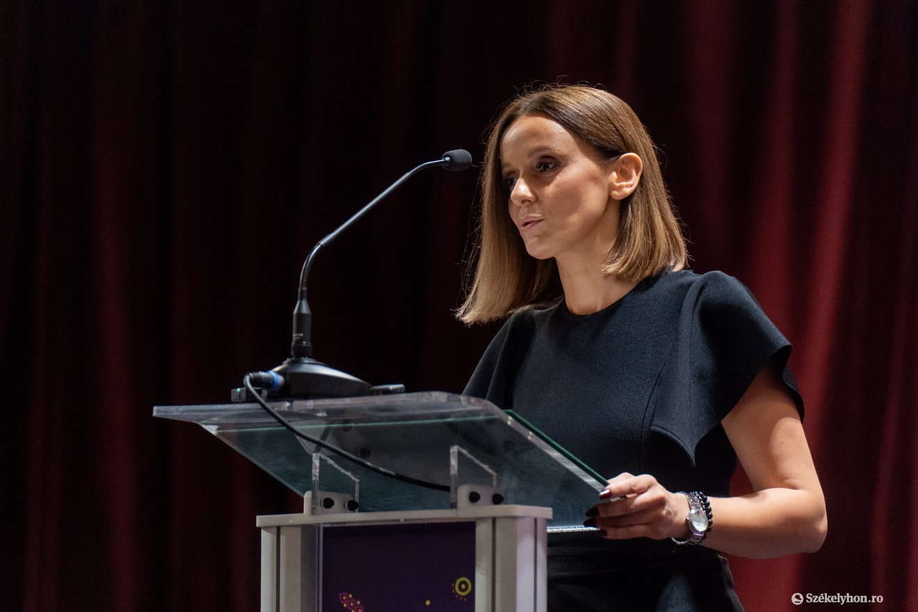 Nagy Éva, a szervező Marosvásárhelyért Egyesület elnöke •  Fotó: Haáz Vince