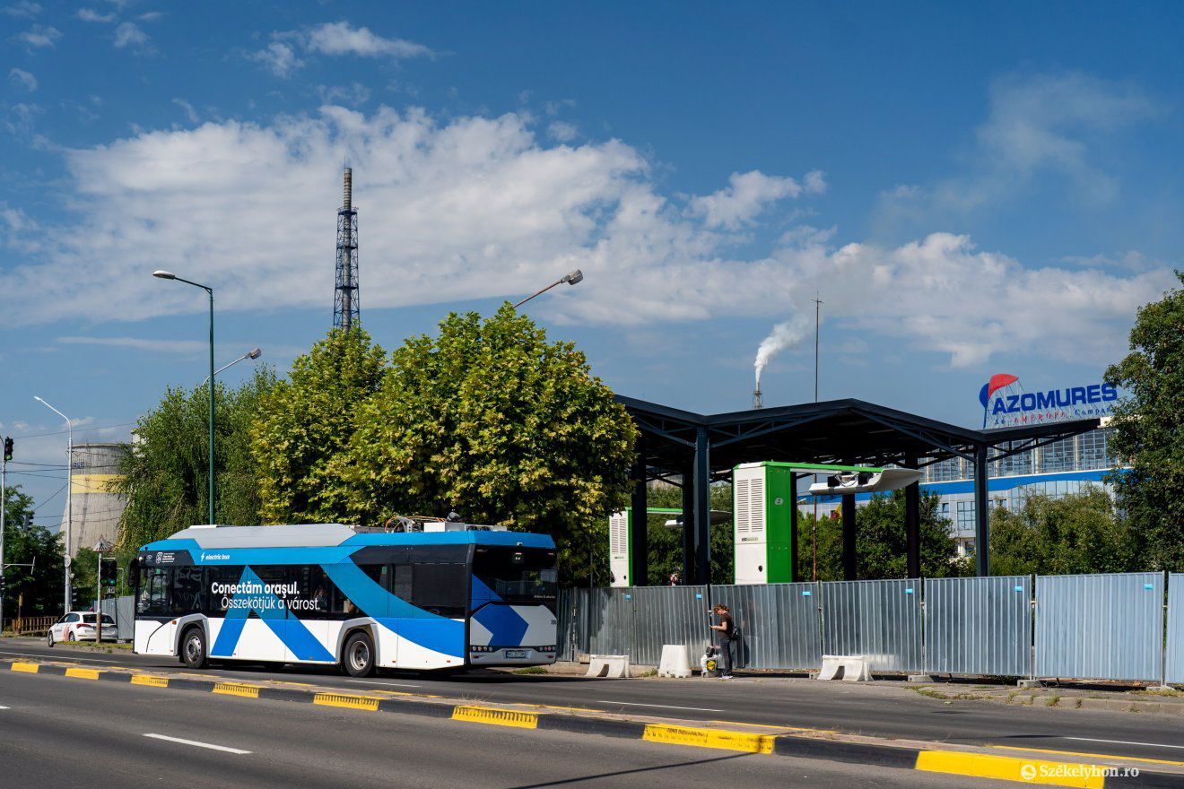 A város szélén levő buszmegálló: se pad, se árnyék, se tető •  Fotó: Haáz Vince