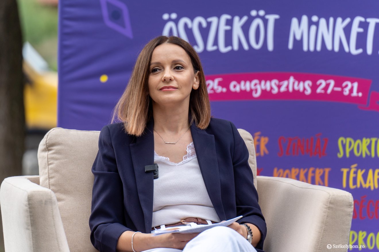 Nagy Éva, a rendezvényt szervező Marosvásárhelyért Egyesület elnöke •  Fotó: Haáz Vince