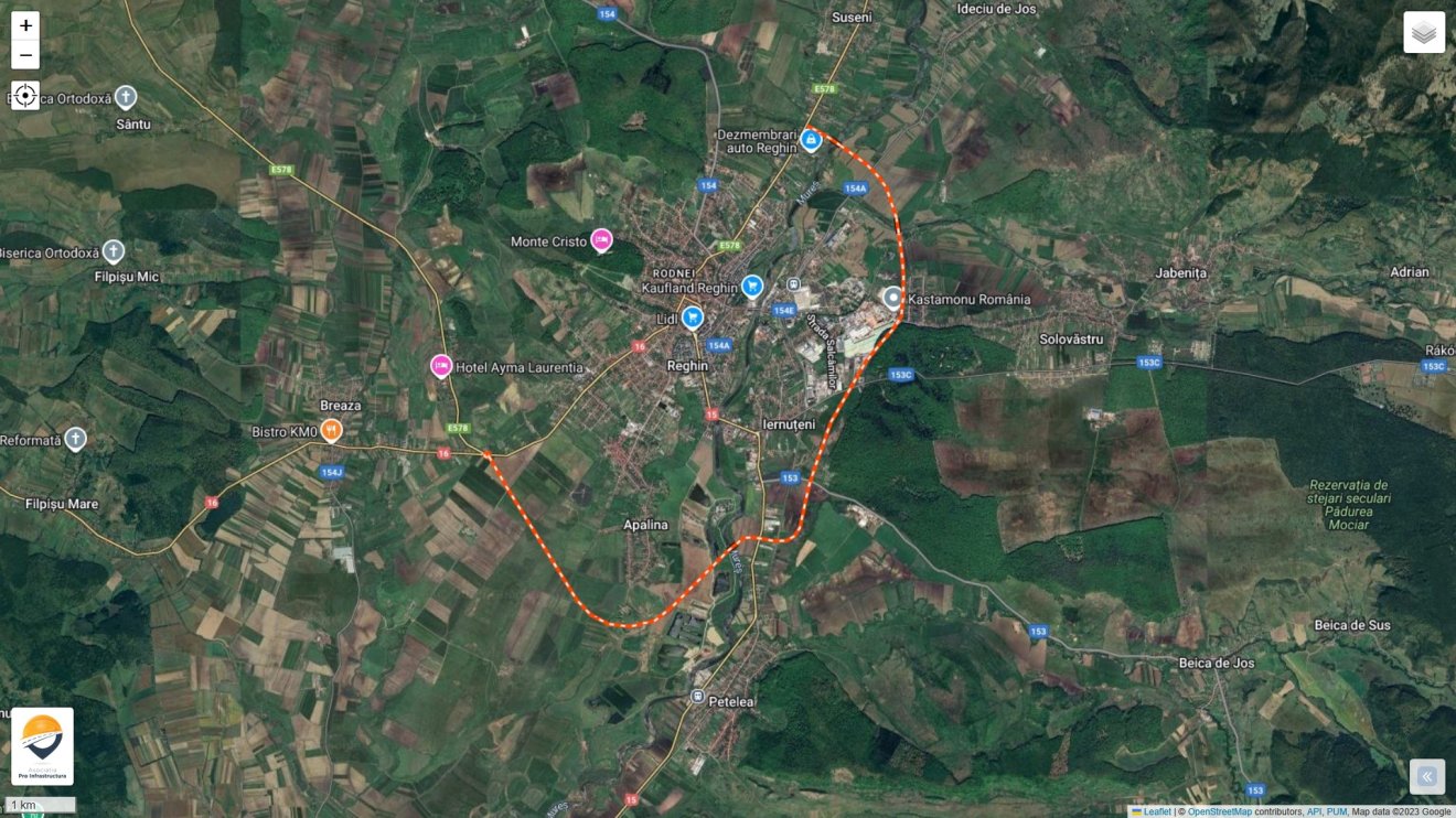 Rég várt terelőút, ami mentesítené a várost a teherforgalomtól •  Fotó: Szászrégeni polgármesteri hivatal