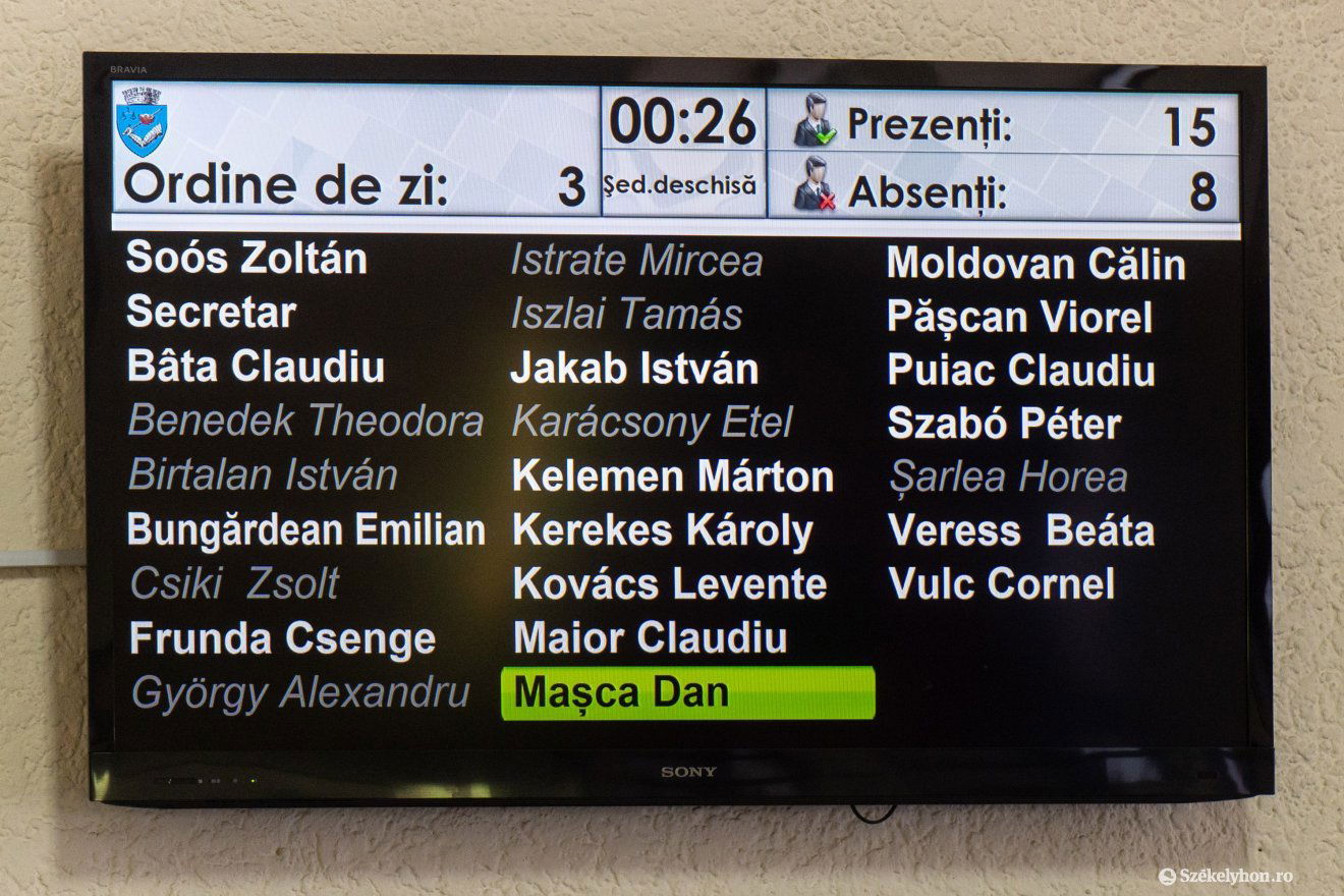 A városi tanács összetétele •  Fotó: Haáz Vince