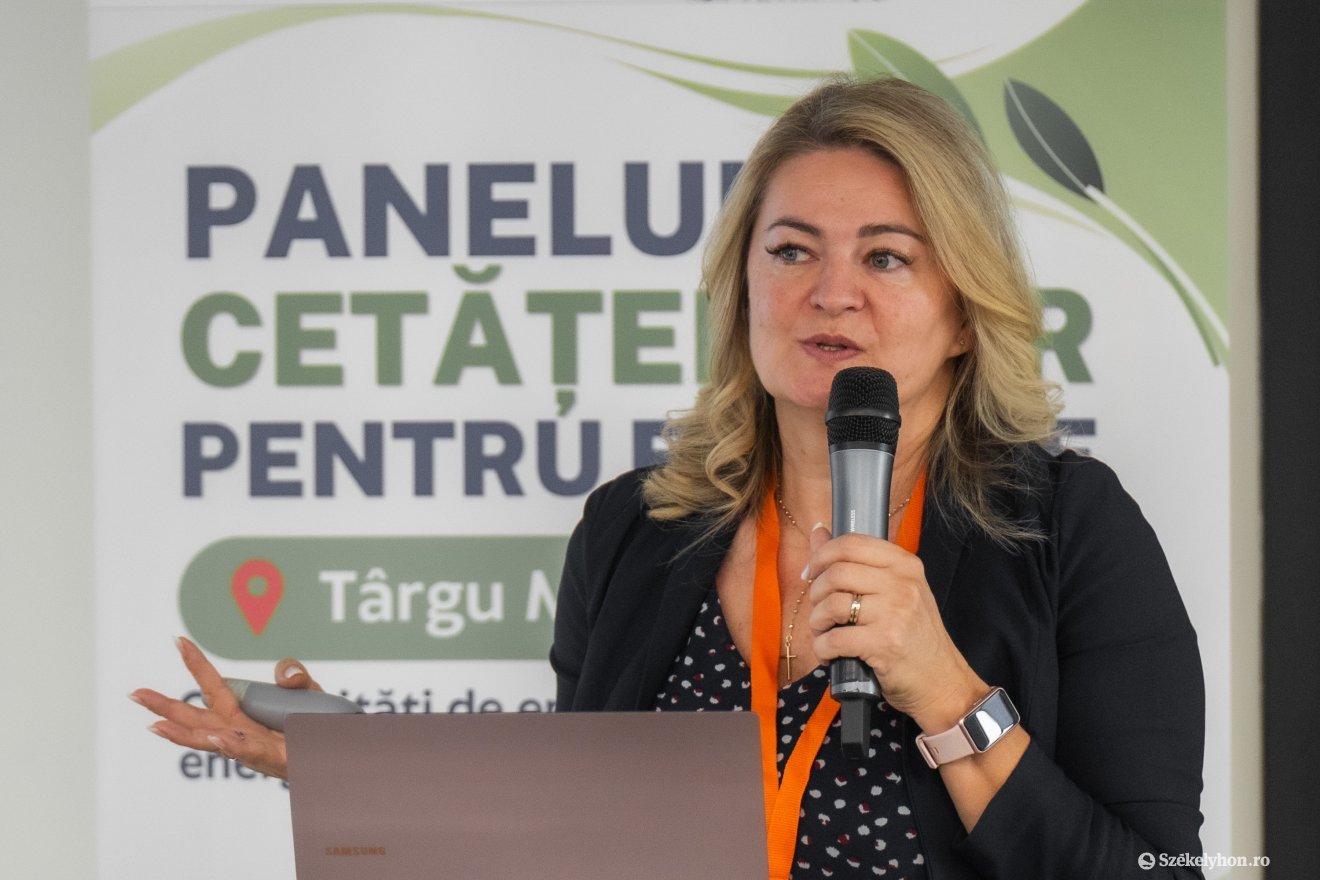 Miheț Florina Daniela a marosvásárhelyi városháza főépítésze az öko-negyedről beszélt &bullet;  Fotó: Haáz Vince