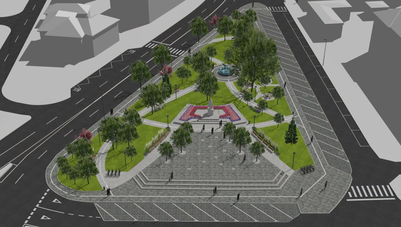 A Mihai Eminescu park látványterve &bullet;  Fotó: Soós Zoltán közösségi oldala