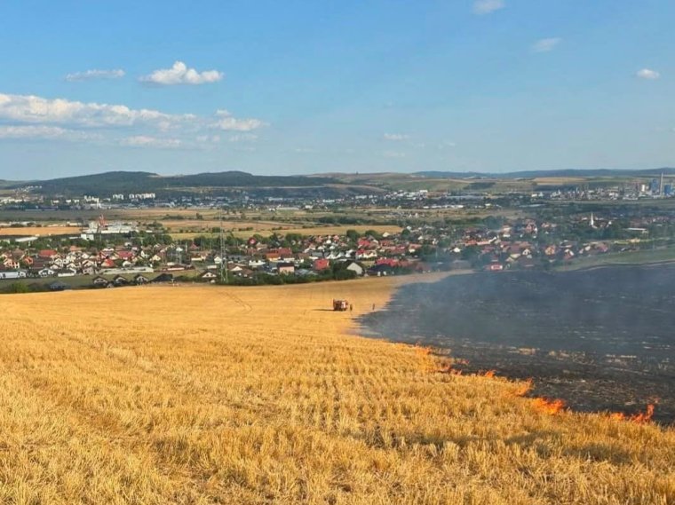 Húsz hektárnyi területen égett le a tarló