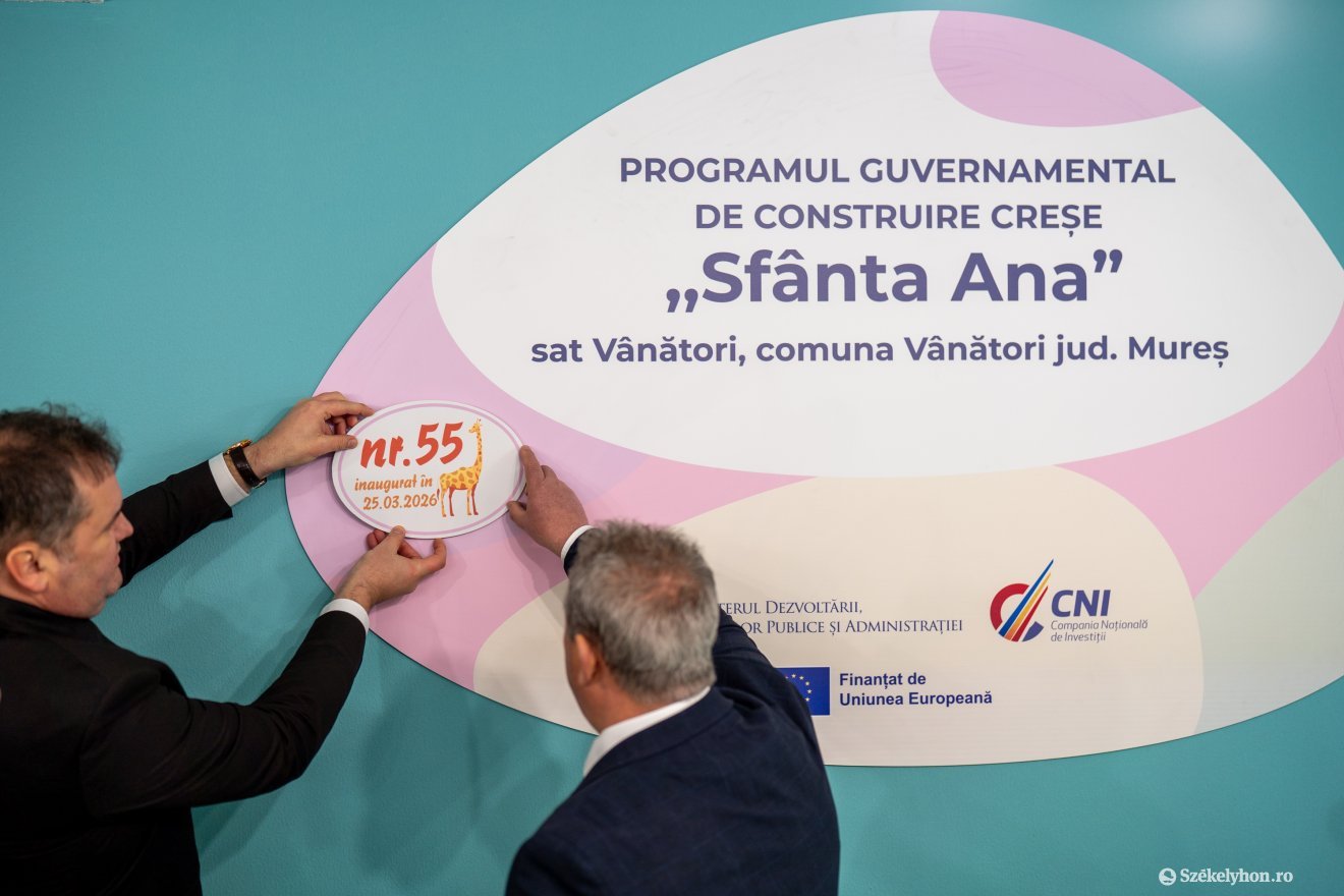 Országos szinten az 55. bölcsődét adták át Héjjasfalván szerdán &bullet;  Fotó: Haáz Vince