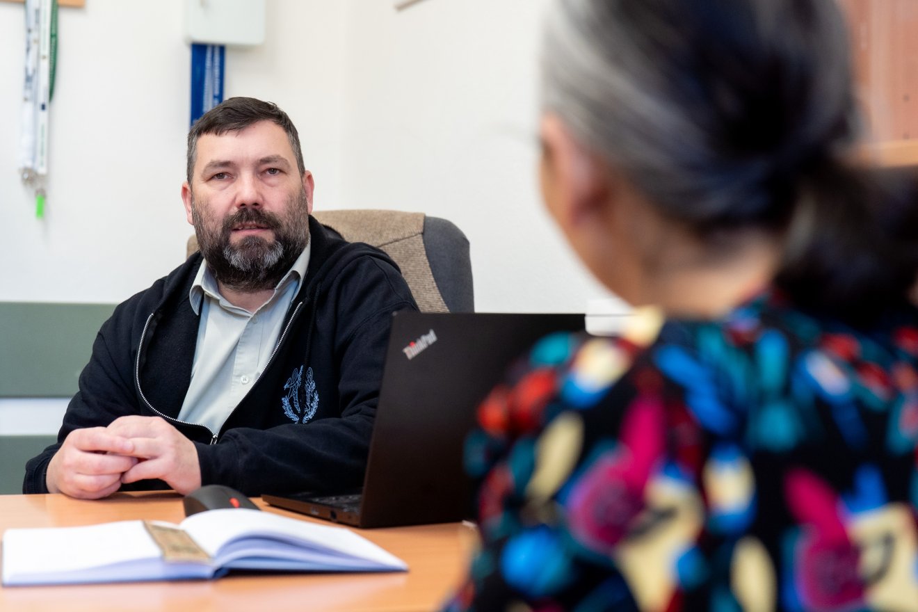 Benedek Zsolt, a Marosvásárhelyi Református Kollégium igazgatója mesélt a felújítás időszakáról &bullet;  Fotó: Haáz Vince
