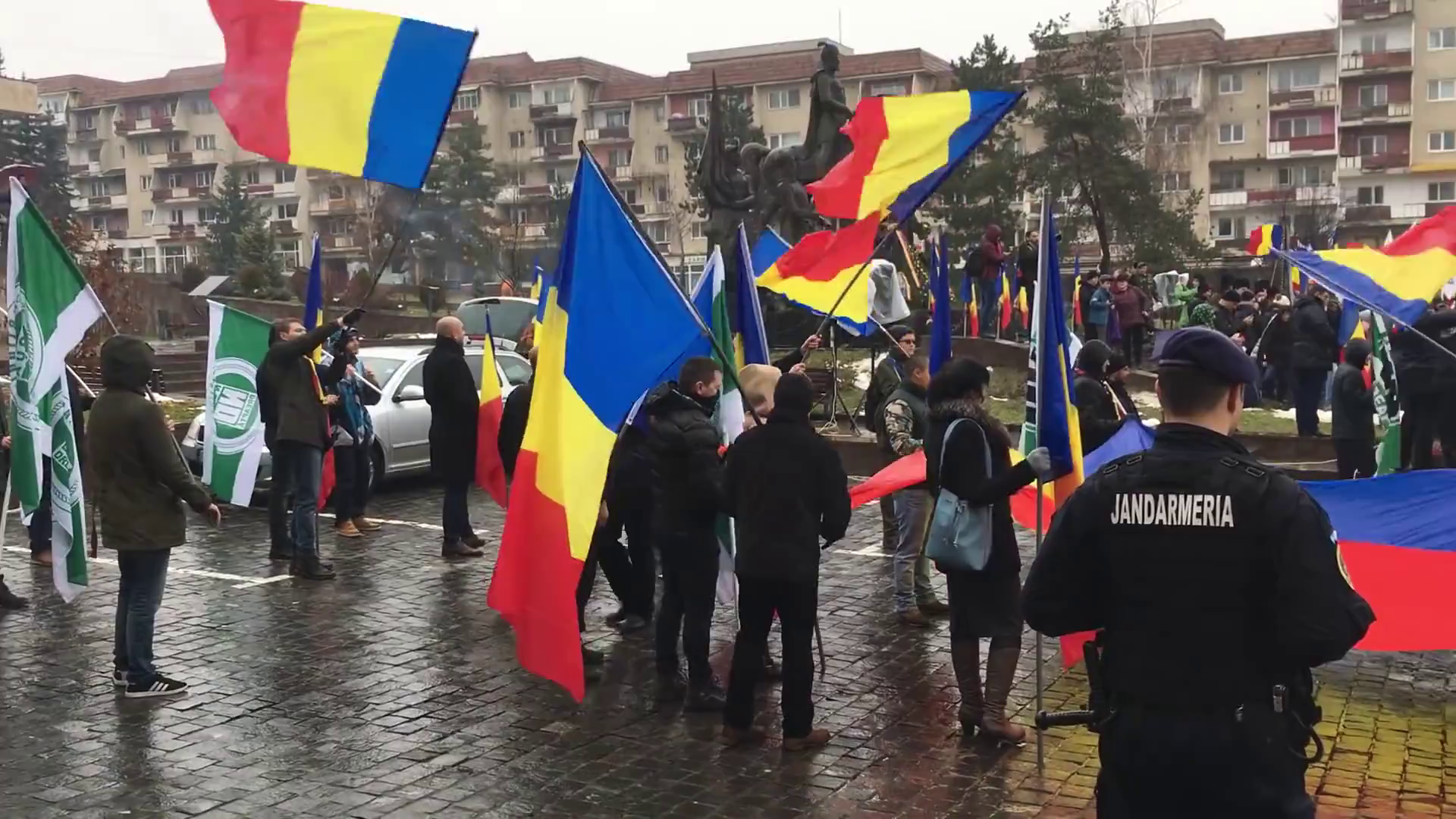 A Noua Dreapta (Új Jobboldal) Sepsiszentgyörgyön 2017. december elsején