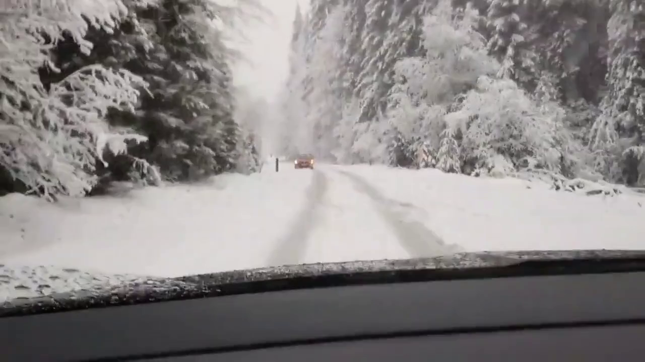 Húsvéthétfői havazás Hargitafürdőn