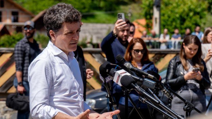 Segítségnyújtásról, a bánya megmentésére vonatkozó tervekről beszélt Parajdon Nicușor Dan államelnök
